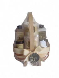 wood chip basket bath set
